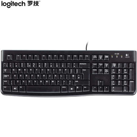 罗技（Logitech）K120/MK120有线键盘鼠标套外接USB笔记本电脑台式机家用104键防水舒适耐用商务游戏办公