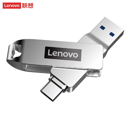 联想（Lenovo）X3CPro小新U盘 typec手机U盘双接口64G 32G闪存盘USB3.1高速优盘 银色