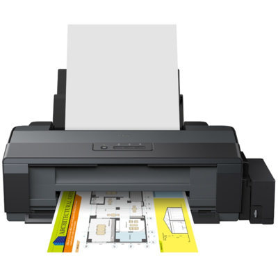 爱普生L1300墨仓式彩色A3+高速打印机 喷墨照片四色线条工程图纸 1米专业高质量高清打印图形相片图片文档1300